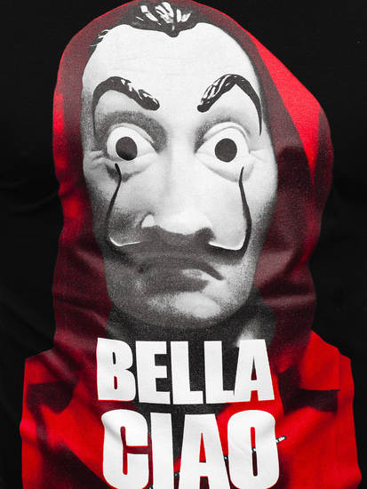 Μαυρο t-shirt ανδρικο με σταμπα Bolf 192410