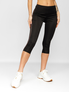 Μαύρο γυναικείο αθλητικό σετ δύο τεμαχίων Bolf XL012A1