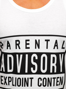 Λευκο μπλουζακι tank top τυπου μποξερ με σταμπα Bolf 14855