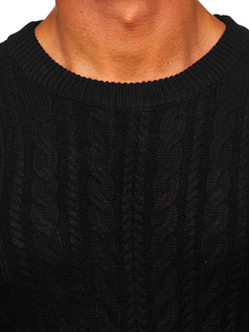 Μαύρο ανδρικό πουλόβερ Bolf MM6010