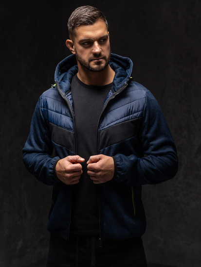 Μπλε-πράσινο ανδρικό μεταβατικό μπουφάν Bolf BKS2153A1