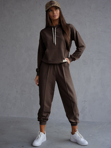 Γυναικεία αθλητική στολή 2 τεμαχίων Σοκολάτα Bolf 82162