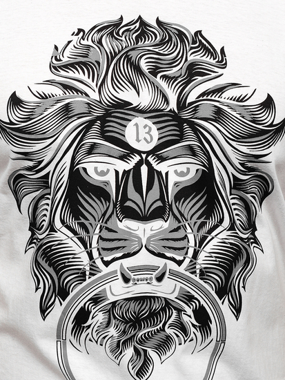 Λευκο T-shirt ανδρικο με σταμπα Bolf 0202