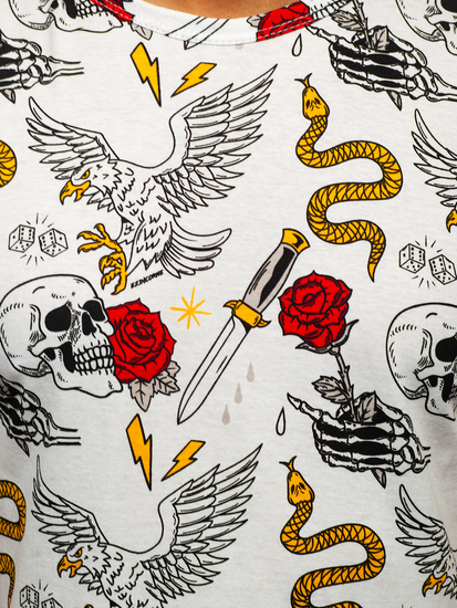 Λευκο T-shirt ανδρικο με εκτυπωση Bolf 14900