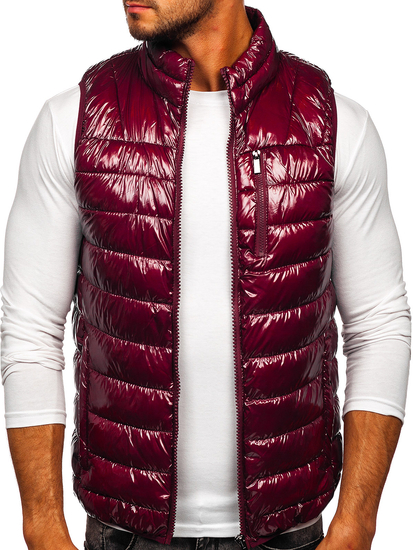 Μπορντο καπιτονε γιλεκο ανδρικο Bolf R0109A