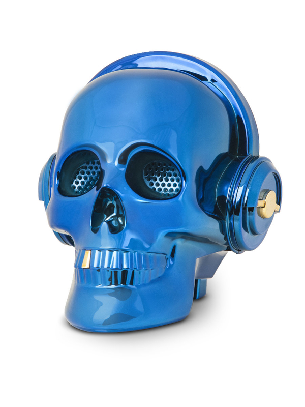 Μπλε ασύρματο ηχείο bluetooth κρανίο E80
