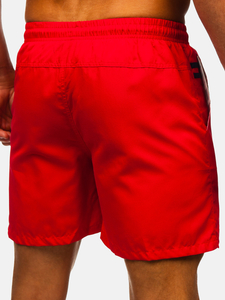 Κόκκινο κοντό ανδρικό μαγιό Bolf QD32