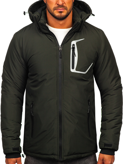 Χακί ανδρική χειμερινή μπουφάν Bolf HKK2025
