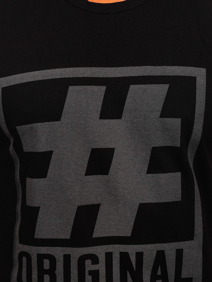 Μαυρο-Γραφιτη μπλουζακι tank top με σταμπα Bolf 19802