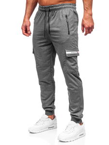Ανθρακί cargo παντελόνια jogger ανδρικά Bolf JX5063