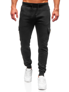 Μαύρο combat παντελόνι ανδρικό joggers φούτερ Bolf JX8709
