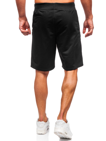Μαύρα αθλητικά κοντά σορτς ανδρικά Bolf 8K1502