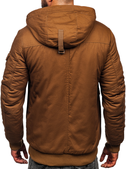 Καμηλο χοντρο μπουφαν ανδρικο χειμερινο βαμβακερο Bolf 1890