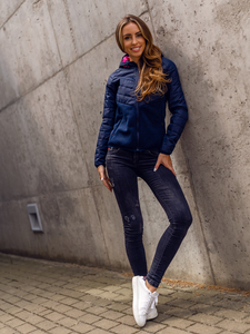 Γυναικείο ελαφρύ μπουφάν Ναυτικό μπλε Bolf KSW4005A