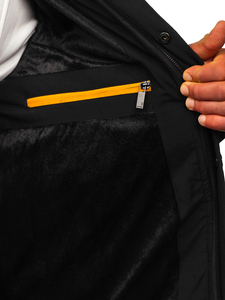 Μαύρο καπιτονέ ανδρικό μπουφάν χειμερινό Bolf 22M58