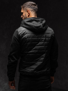 Μαύρο ανδρικό μεταβατικό μπουφάν Bolf KS2232A1