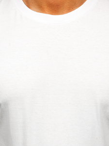 Ανδρικό μπλουζάκι Βασικός βαμβακερό Λευκό Bolf 192397