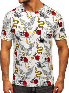 Λευκο T-shirt ανδρικο με εκτυπωση Bolf 14900