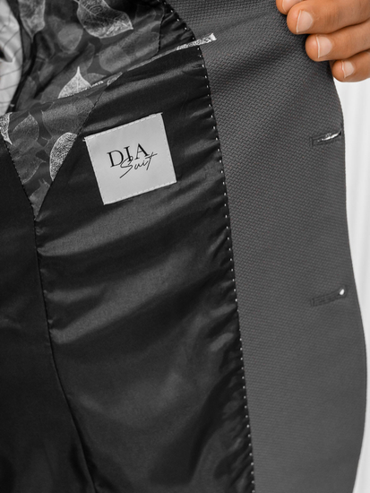 Γκρι casual ανδρικό κοστούμι Bolf 01