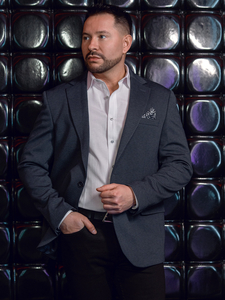 Ανδρικό Casual Χρωματιστή ζακέτα Ναυτικό μπλε Bolf 24401-1