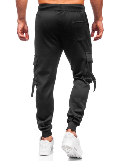 Μαύρο combat παντελόνι ανδρικό joggers φόρμα παντελόνι Bolf 8K1118
