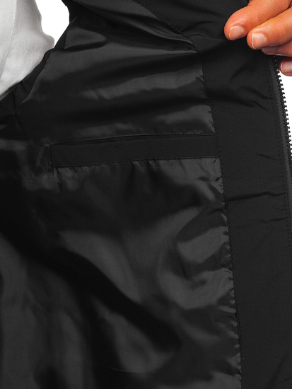 Μαύρο καπιτονέ ανδρικό γιλέκο Bolf 31M5062