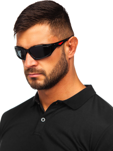 Μαύρα και κόκκινα γυαλιά ηλίου από την Bolf MIAMI8