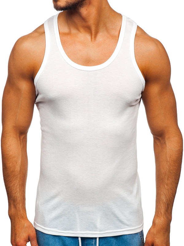 Μπλουζακι tank top χωρις εκτυπωση λευκο Bolf NB001