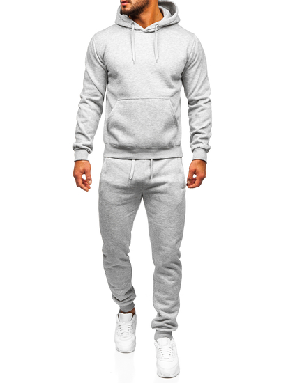 Γκρι φορμα με κουκουλα ανδρικο Bolf D003