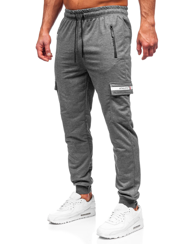 Ανθρακί cargo παντελόνια jogger ανδρικά Bolf JX5063