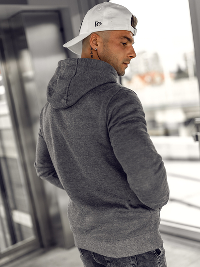 Φουτερ ανδρικο με κουκουλα ανοιχτο μπλε Bolf 2008