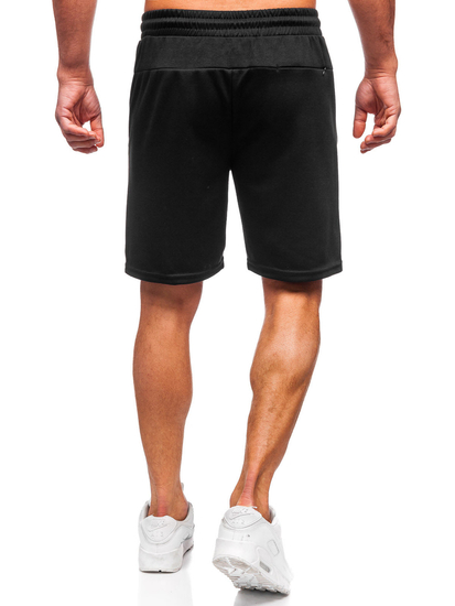 Μαύρα αθλητικά κοντά σορτς ανδρικά Bolf 17K533