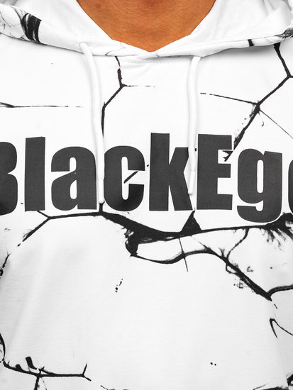 Ανδρική κουκούλα μπολφ 6453 με λευκή στάμπα