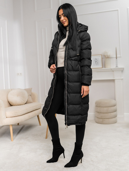 Πράσινο καπιτονέ μπουφάν χειμωνιάτικο με κουκούλα για γυναίκες Bolf 5M3138B