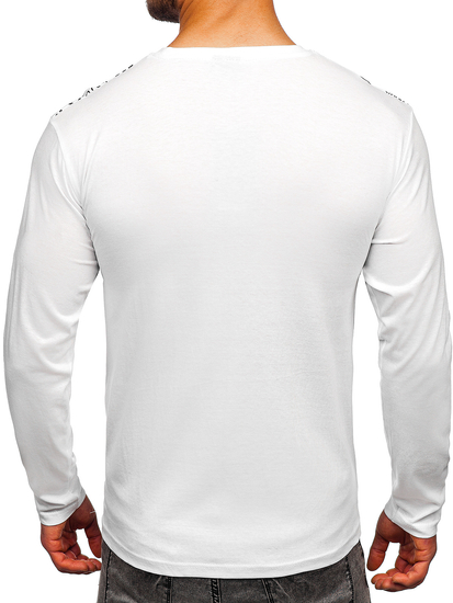 Longsleeve ανδρικο με σταμπα Λευκο Bolf 1213