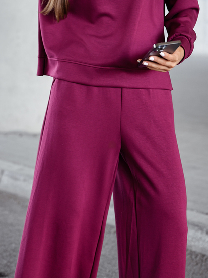 Γυναικεία αθλητική στολή βουτύρου 2 τεμαχίων Κόκκινο κρασί Bolf 821111