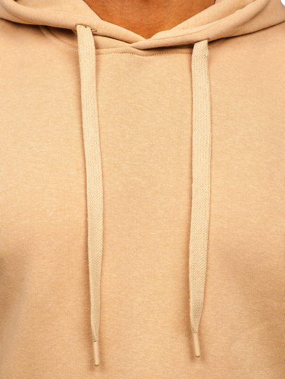 Μπεζ με κουκουλα Φουτερ ανδρικο καγκουρο Bolf 1004