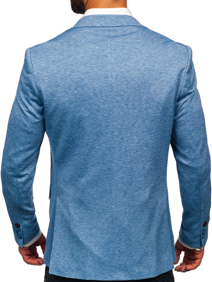 Μπλε ανδρικό σακάκι casual Bolf 24401