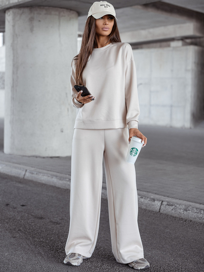 Γυναικεία αθλητική στολή βουτύρου 2 τεμαχίων Μπεζ Bolf 821111