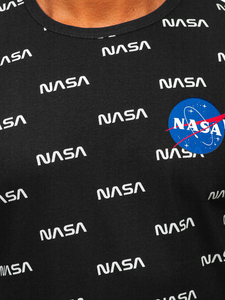 Μαύρο ανδρικό t-shirt με εκτύπωση Bolf 14950