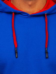 Ανδρική μπλούζα με κουκούλα κοβάλτιο Bolf 145369