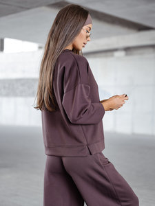 Γυναικεία αθλητική στολή βουτύρου 2 τεμαχίων Σοκολάτα Bolf 821111