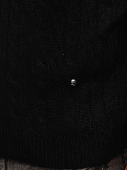 Μαύρο ανδρικό πουλόβερ Bolf MM6021