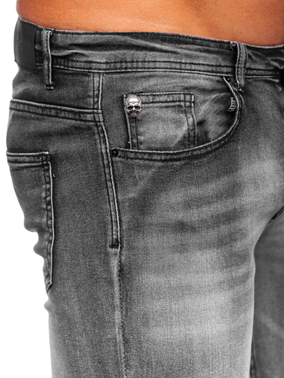 Μαύρα τζιν παντελόνια ανδρικά regular fit Bolf MP019G
