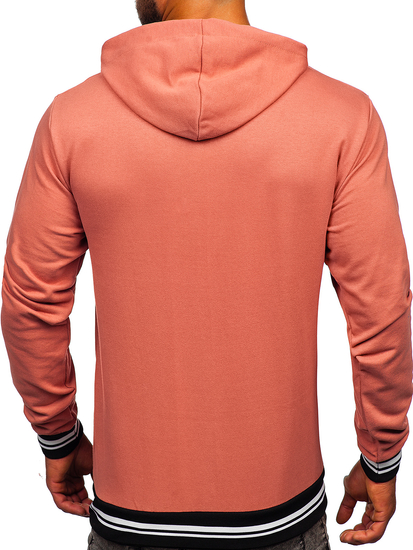 Ανδρική μπλούζα με κουκούλα σομόν Bolf 145369