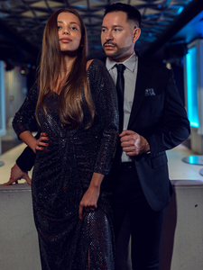 Ανδρικό Casual Χρωματιστή ζακέτα Μαύρος Bolf 24401-1