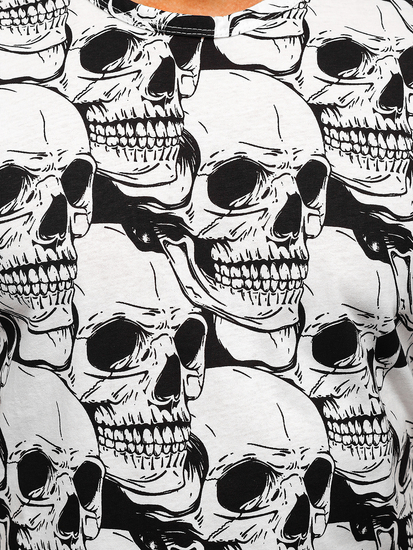 Λευκο T-shirt ανδρικο με σταμπα Bolf 14928