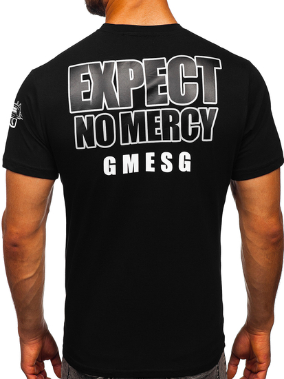 Μαυρο t-shirt ανδρικο με σταμπα Bolf 2291