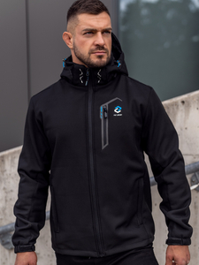 Μαυρο-μπλε μουφαν ανδρικο softshell Bolf WX062