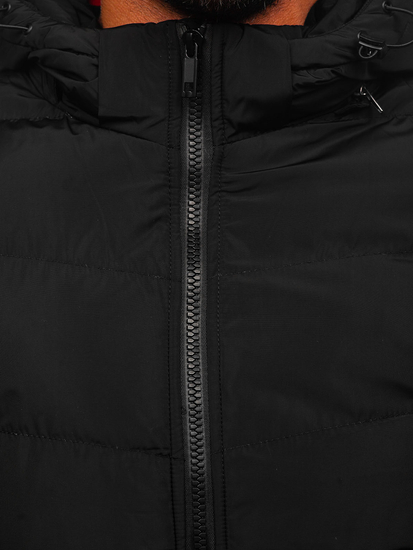 Μαυρο καπιτονε μπουφαν ανδρικο χειμερινο Bolf 6971